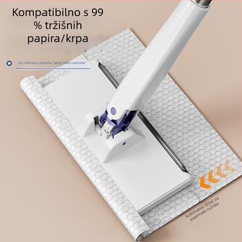 Bezkontaktni ravni mop za drvene podove s aluminijskim panelom PT001 krpa od mikrovlakana