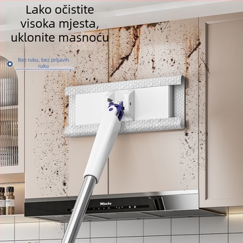 Bezkontaktni ravni mop za drvene podove s aluminijskim panelom PT001 krpa od mikrovlakana