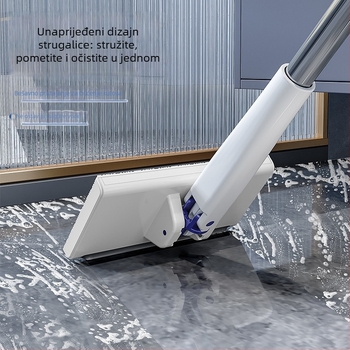 Bezkontaktni ravni mop za drvene podove s aluminijskim panelom PT001 krpa od mikrovlakana