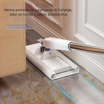 Bezkontaktni ravni mop za drvene podove s aluminijskim panelom PT001 krpa od mikrovlakana