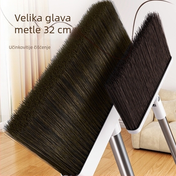 Teleskopska metla i set lopatice za dom – velika glava, otporna na dlake