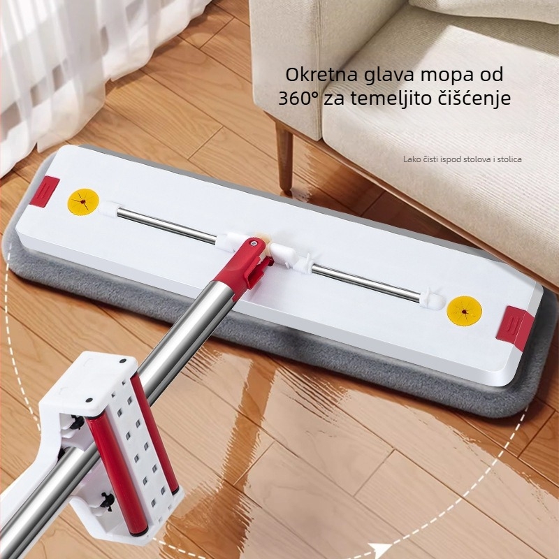 Plosnati mop za kućnu upotrebu, čišćenje bez dodirivanja, velika apsorpcija, debela ultra-fina vlakna