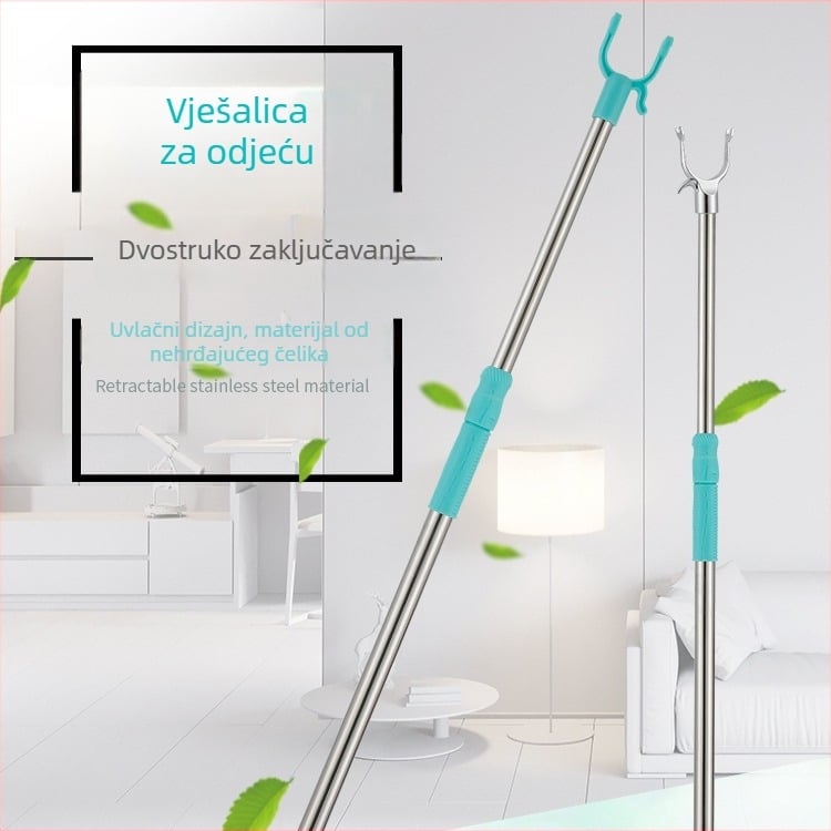 Izvlačna šipka za sušenje odjeće na balkon od nehrđajućeg čelika