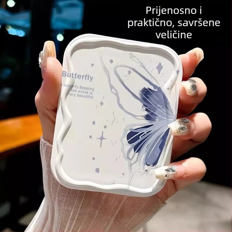Prijenosno sklopivo ogledalo za šminku – dvostruko funkcionalno kompaktno ogledalo za sobu studentice