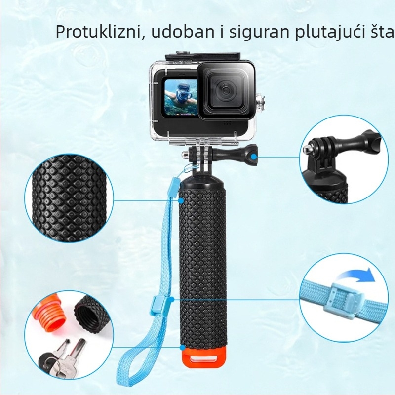 GoPro 9-13 vodootporna kućišta s plutajućom šipkom – set dodataka za sportsku kameru, otporan na padove i prašinu, podvodna zaštita