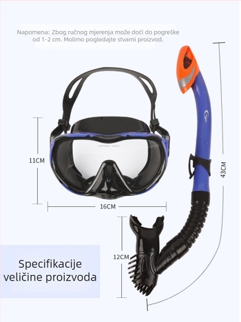 Yonsub set za šnorkanje i ronjenje s anti-fog naočalama HD – trodijelni set