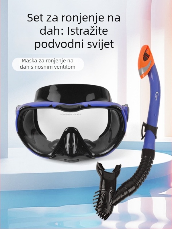 Yonsub set za šnorkanje i ronjenje s anti-fog naočalama HD – trodijelni set