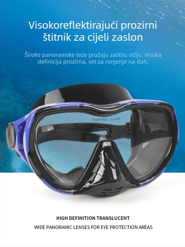 Yonsub set za šnorkanje i ronjenje s anti-fog naočalama HD – trodijelni set