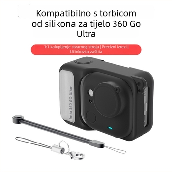 Insta360 GO Ultra silikonsko kućište s kapom za objektiv i lancem za nošenje