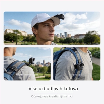 Telesin Go Ultra magnetski klip za rub šešira za Insta360 Go Ultra — dodatak za pogled iz prvog lica