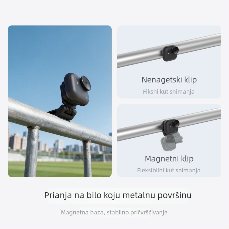 Telesin Go Ultra magnetski klip za rub šešira za Insta360 Go Ultra — dodatak za pogled iz prvog lica