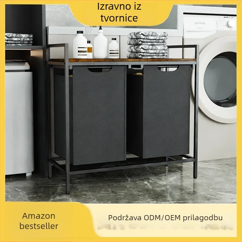 Stojeći koš za rublje za kupaonicu, jednostavan, s odvojivom kutijom za pohranu