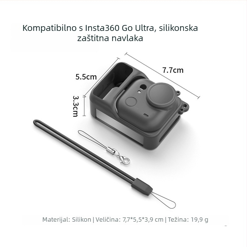 Insta360 Go Ultra silikonsko kućište – otpornost na padove i gubitak, dodatak za akcijsku kameru