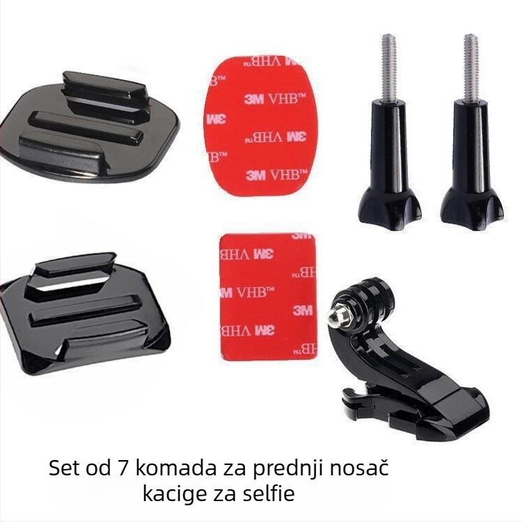 GoPro 10 set nosača za kacigu, 7 kom, univerzalni nosač kacige za DJI Action kamere