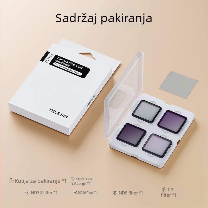 Telesin CPL polarizacijski filter i ND8/ND16/ND32 filter set za Insta360 Ace Pro i Ace Pro2
