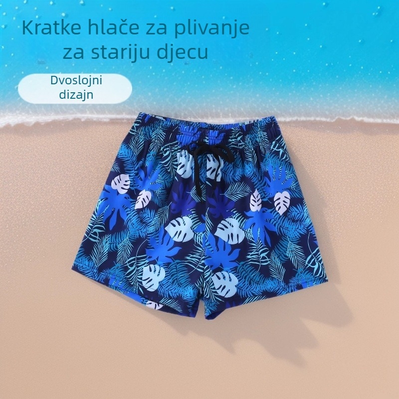 Ispisane dječje kupaće šorceve za plažu, udoban kroj, velika veličina za plivanje