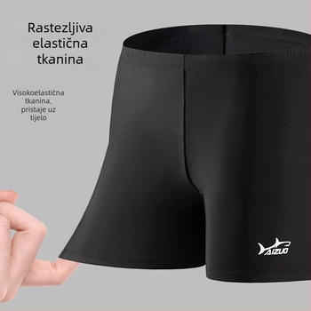 Muške kupaće gaćice u bokser stilu, brzo se suše, jednobojne, poliester, udobne i elastične za plivanje i plažu.