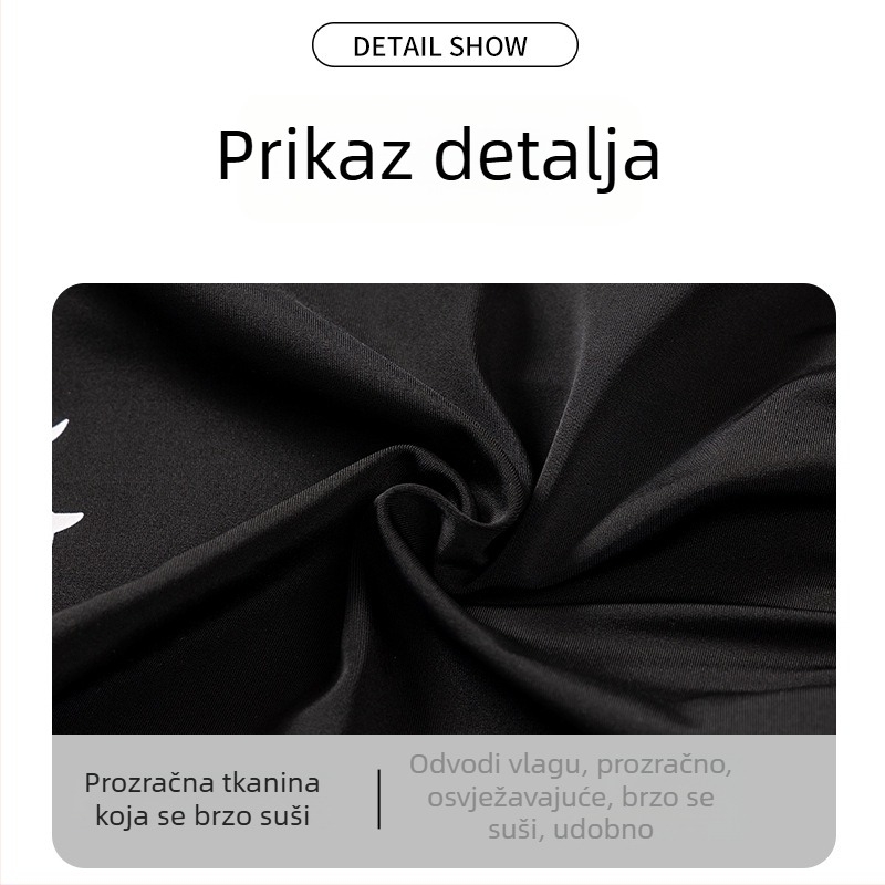 Muške kupaće gaćice u bokser stilu, brzo se suše, jednobojne, poliester, udobne i elastične za plivanje i plažu.