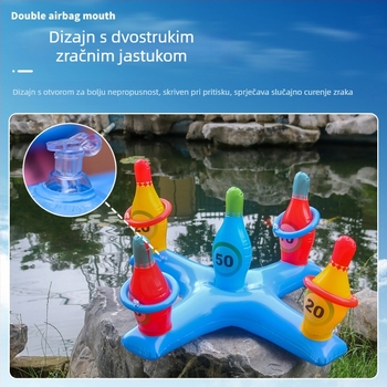 Nafukivana PVC igra s vodom u obliku križa za djecu – vanjska igra bacanja prstena