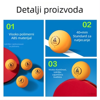 Deli FH279 Trostruka lopta za stolni tenis za učenike i odrasle — treniranje i vježbanje, za početnike