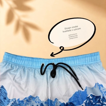 Muške kupaće gaće s dvostrukim slojem, plažni stil, za termalne kupke, model 2026