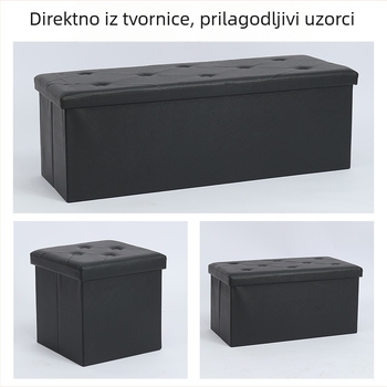 Izravno od proizvođača: sklopivi taburet za pohranu, višenamjenski kućni organizator, koža, japanski stil, prilagođene dimenzije prema fotografijama
