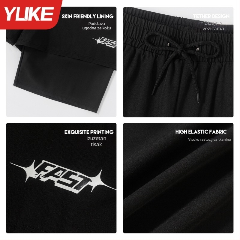 Muške brzo‑sušeće plivačke gaće, velike veličine, crne, jedne boje, 70–80% poliester, 180 gsm, stil briefs, za plivanje i kupanje u termalnim izvorima