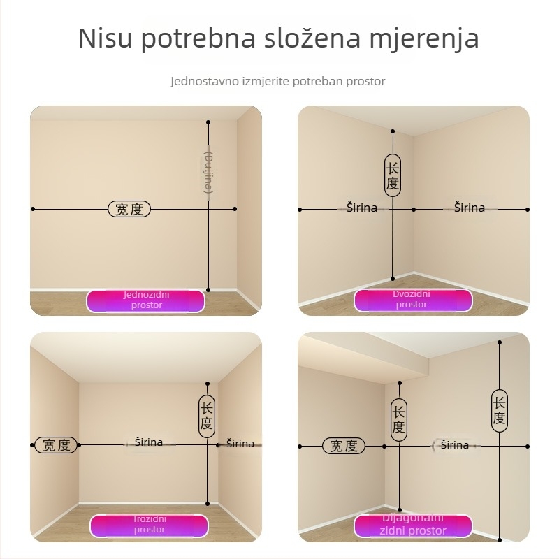 Prilagođeni stalak za odjeću od poda do stropa, 38 mm debeli, za spavaću sobu, garderoba za najam, stup otporan na prašinu