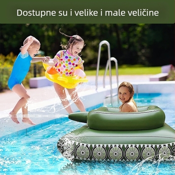 Naduvani vodeni tenk za borbu u bazenu, auto s mlazom vode i plivački prsten