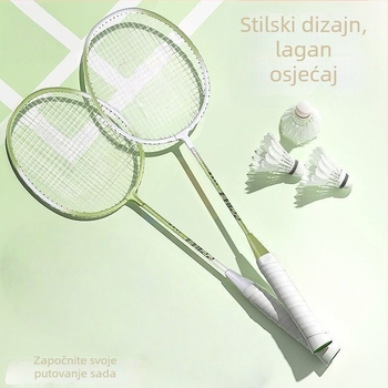 Cuanye set reketa za badminton – službeno autentičan proizvod, studentski profesionalan, izdržljiv i izuzetno lagan, za vanjski sport relaksacije