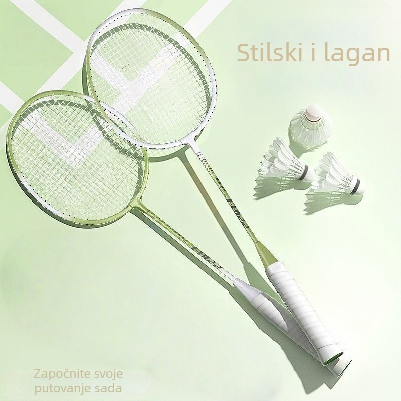 Cuanye set reketa za badminton – službeno autentičan proizvod, studentski profesionalan, izdržljiv i izuzetno lagan, za vanjski sport relaksacije