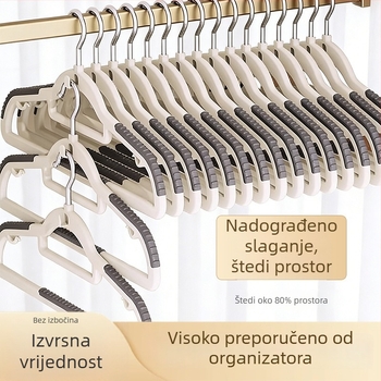 Vješalica za odjeću za odrasle, deblja i izdržljiva, protuklizna, bez tragova, višebojna