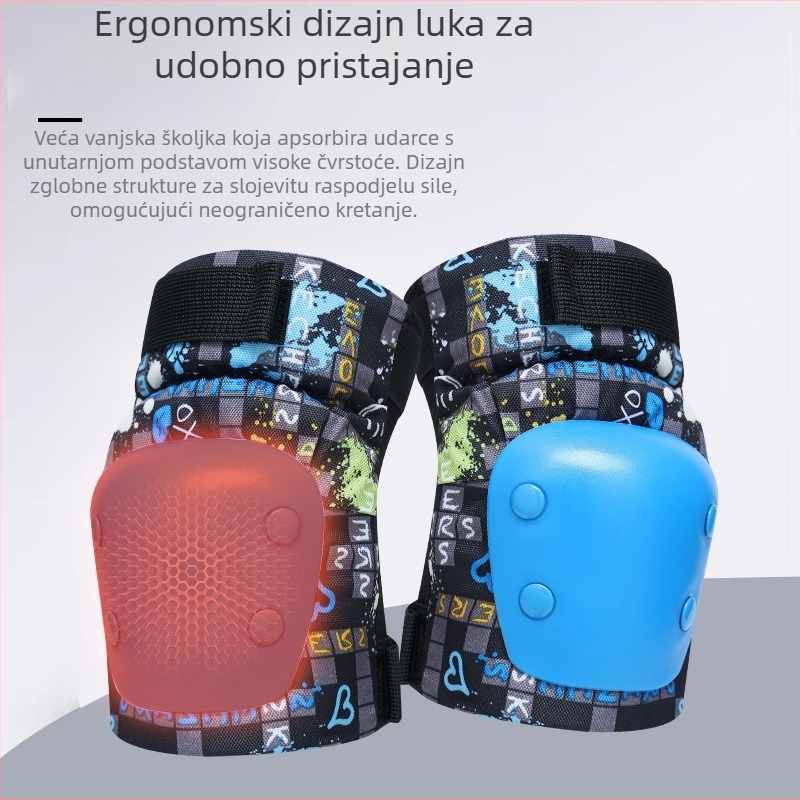 Set zaštitne opreme za djecu za klizanje i balansiranje biciklom: kaciga, štitnici za koljena i laktove, zaštitnici zglobova