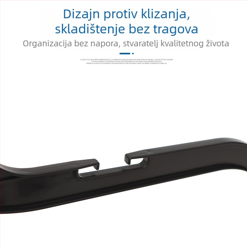 Plastična vješalica 161616, trostruka razina za odjeću, protuklizna, bez tragova