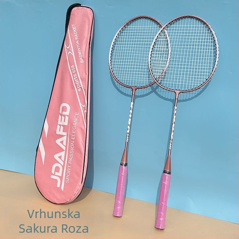 Badminton reket od željeznih legura – set za mlade i odrasle, dva reketa, moderan dizajn