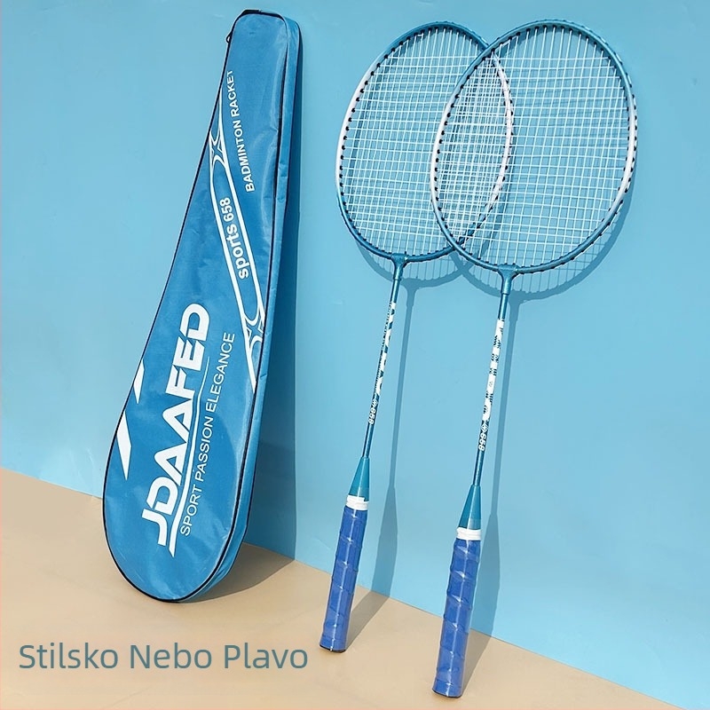 Badminton reket od željeznih legura – set za mlade i odrasle, dva reketa, moderan dizajn