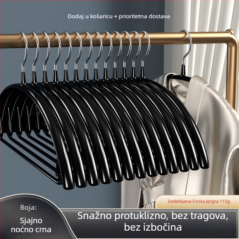Vješalica za odjeću za kućnu upotrebu – bez šavova, zaštita ramena, pogodna za domove studenata i studentske kapute, deblja i veća