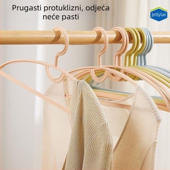 Vješalica za odjeću za kućnu upotrebu, protuklizna, bez tragova, plastična vješalica sa širokim ramenima za sprječavanje nabiranja na ramenima
