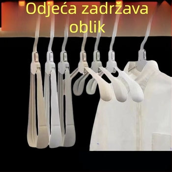 Višenamjenska sklopiva vješalica za odjeću s protukliznim površinom i širokim ramenima, bez tragova, prijenosna za putovanja i balkon