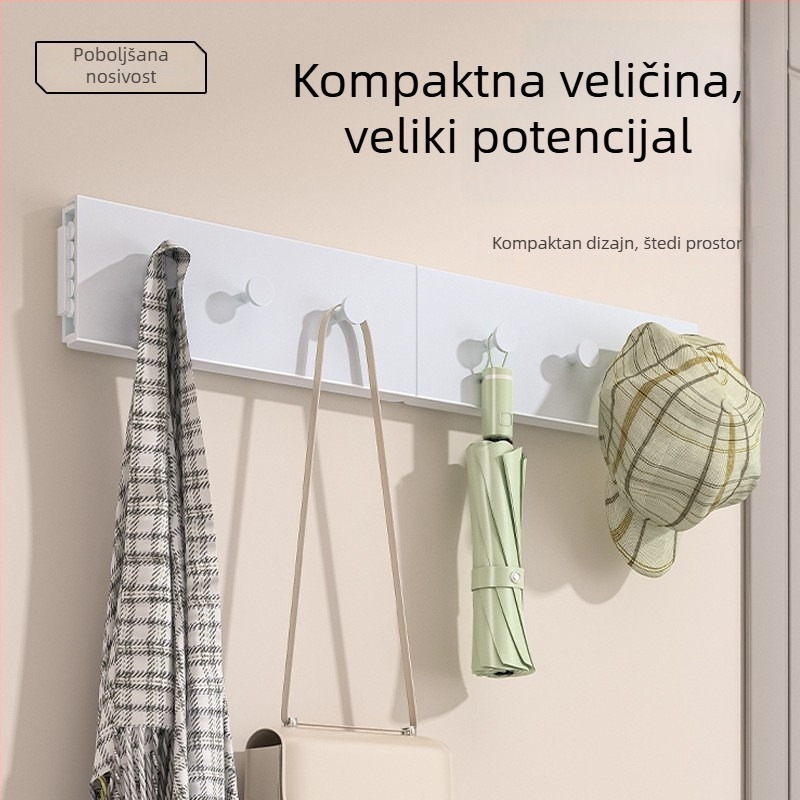 Sklopivi zidni stalak za sušenje odjeće za balkon, unutarnja montaža, moderan minimalistički dizajn