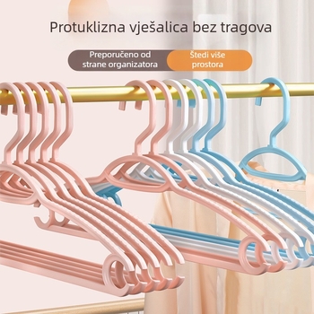 10 komada protukliznih vješalica za odjeću i bezšivni stalak za sušenje – kućna upotreba, dom, balkon, spavaća soba