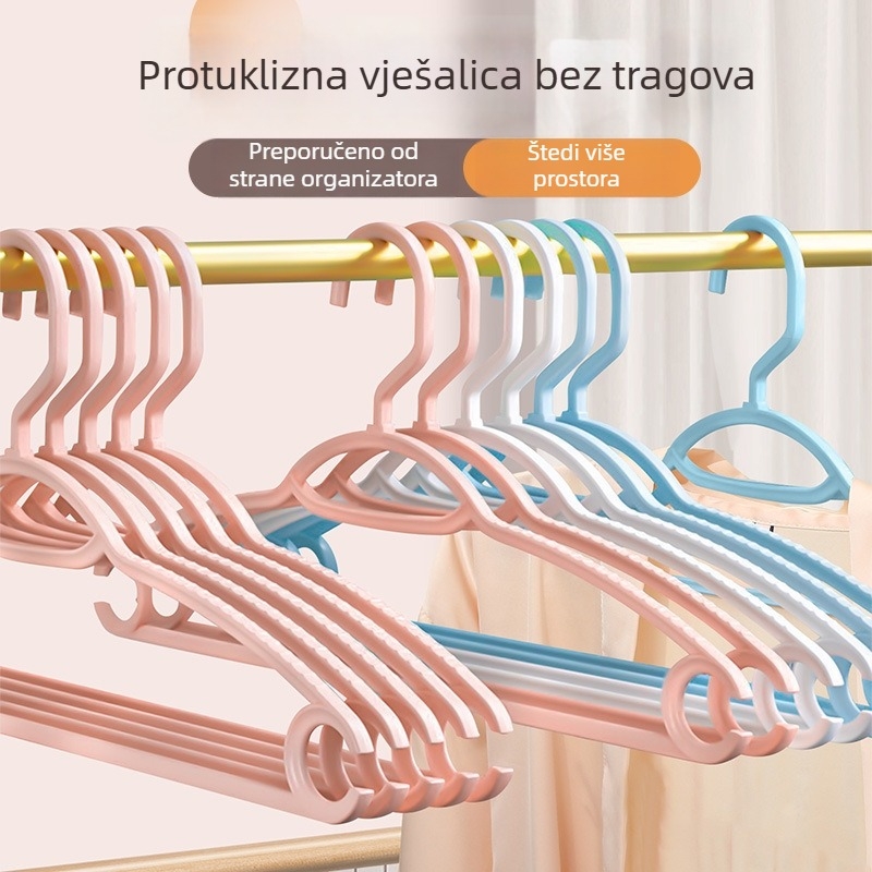 10 komada protukliznih vješalica za odjeću i bezšivni stalak za sušenje – kućna upotreba, dom, balkon, spavaća soba