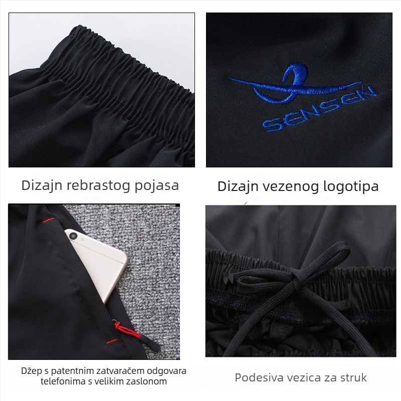 Muški ljetni opušteni šorc od Ice Silk, brzo se suši, srednje duljine, za trčanje i plažu