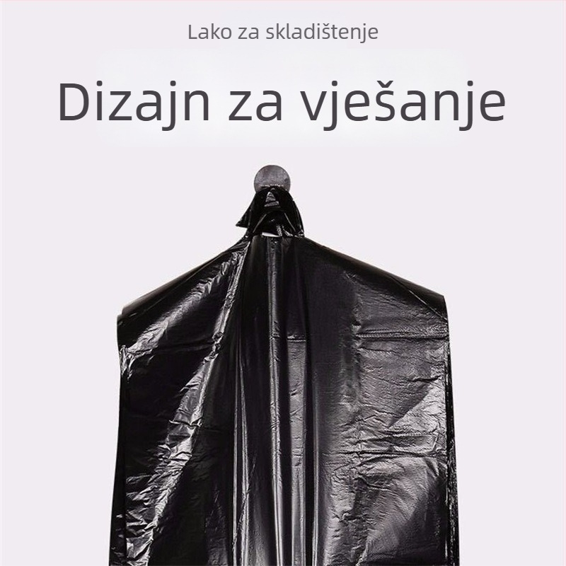 Crne vreće za kućnu upotrebu, u tote stilu, debele i velike, jednokratne plastične vreće za kuhinju