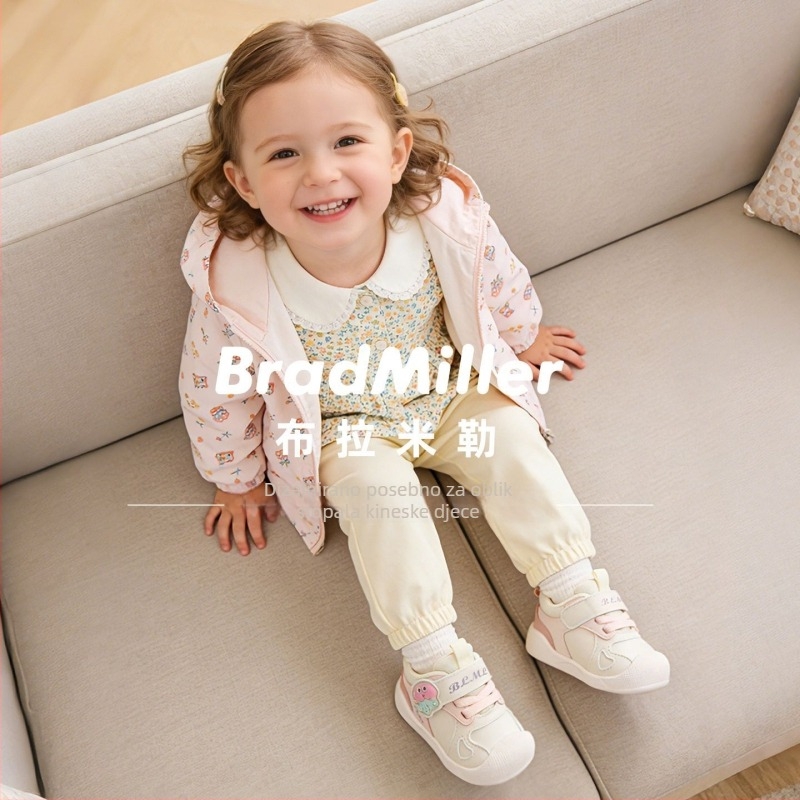 Bramiler proljeće 2026 cipele za bebe i malu djecu, unisex, gornji dio od mikrovlakna kože, protuklizna mekana potplata