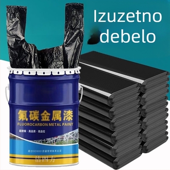 Ekstra debela velika kuhinjska vreća za smeće, crna, ručno nošena, čvrst plastični materijal, nebiodegradabilan