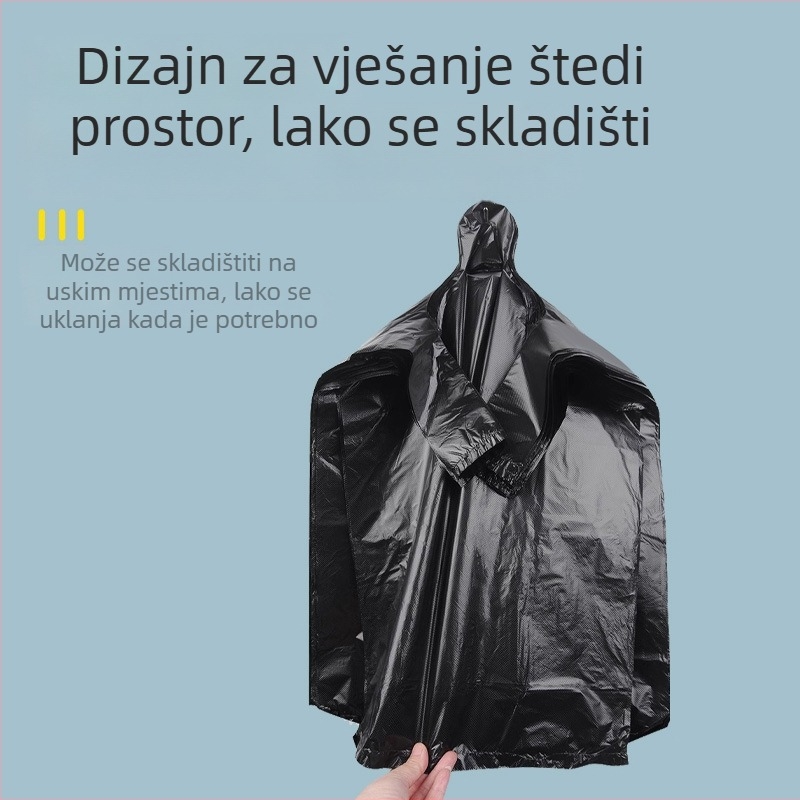 Crne vreće za smeće u stilu prsluka, ekstra debeli, velike kapacitete, za kućnu i komercijalnu upotrebu