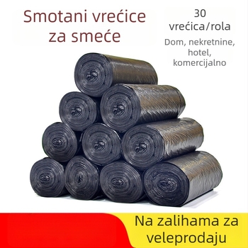 Crne velike debeli vreće za otpad, u rolama, za kućanstva i hotelsku industriju, jednokratne, na veliko