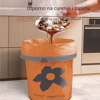 Izdržljive vreće za smeće za kućnu upotrebu s floralnim uzorkom, otporne na kidanje, s vezicom