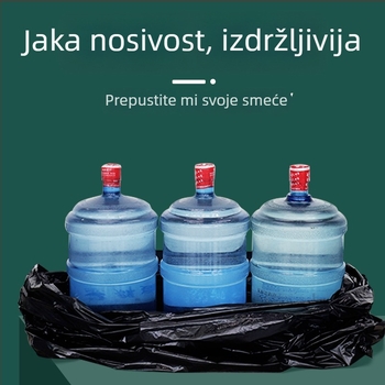 Velike crne vreće za otpad za hotele, čišćenje i komercijalni catering, ekstra debele i izdržljive